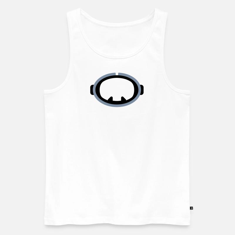 retro diving logo - Männer Premium Bio Tank Top - Weiß