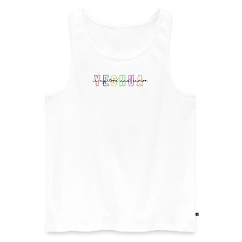 YESHUA - est mon seigneur et sauveur - JEUSUS CHRISTUS - Débardeur bio Premium Homme - blanc - Devant - AI Model Male 178 light (178cm)