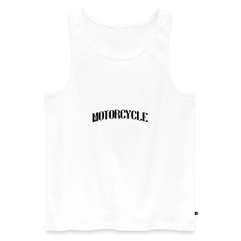 Motorcycle - Männer Premium Bio Tank Top - Weiß - Vorne - Michal (187cm)