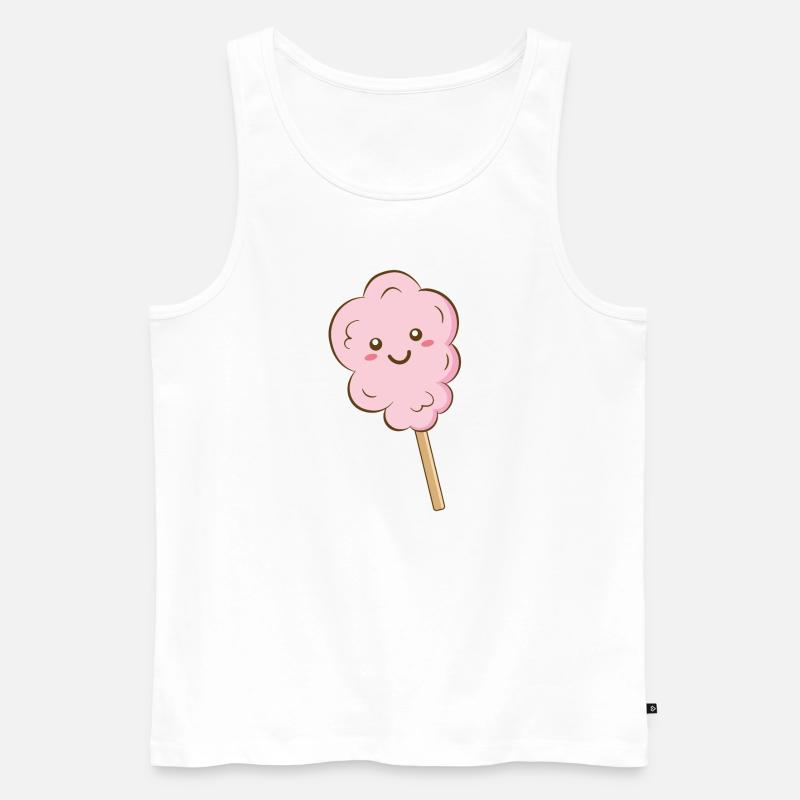 Zuckerwatte - Männer Premium Bio Tank Top - Weiß
