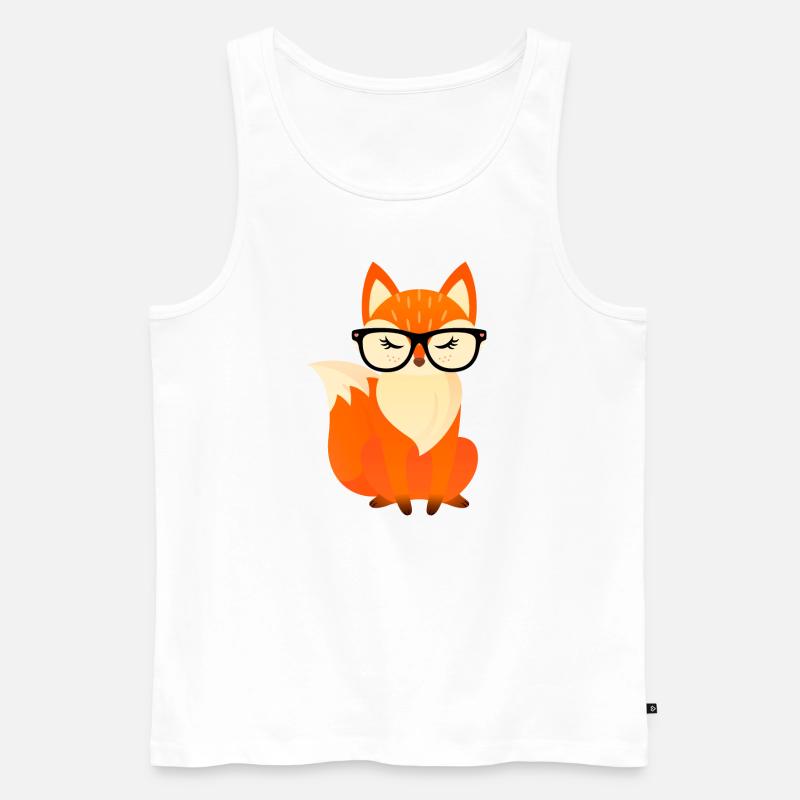 Schlauer Fuchs Schlaufuchs - Schule Einschulung - Männer Premium Bio Tank Top - Weiß