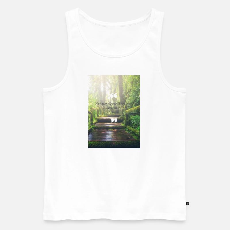 9CAC4407 CB4D 4FE2 A2A7 9AF0D04CA4DC - Männer Premium Bio Tank Top - Weiß