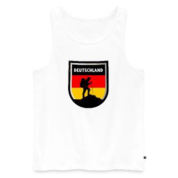 Drapeau de l’Allemagne Drapeau allemand Utilisé Look Homeland - Débardeur bio Premium Homme - blanc - Devant - AI Model Male 178 light (178cm)