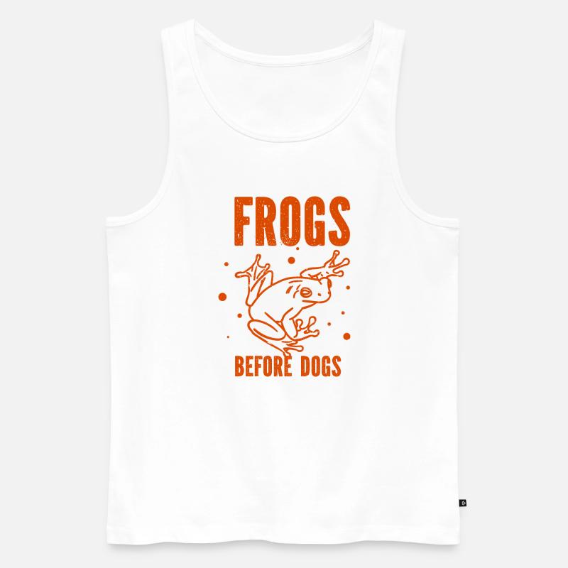 Frosch - Amphibie Tier - Männer Premium Bio Tank Top - Weiß