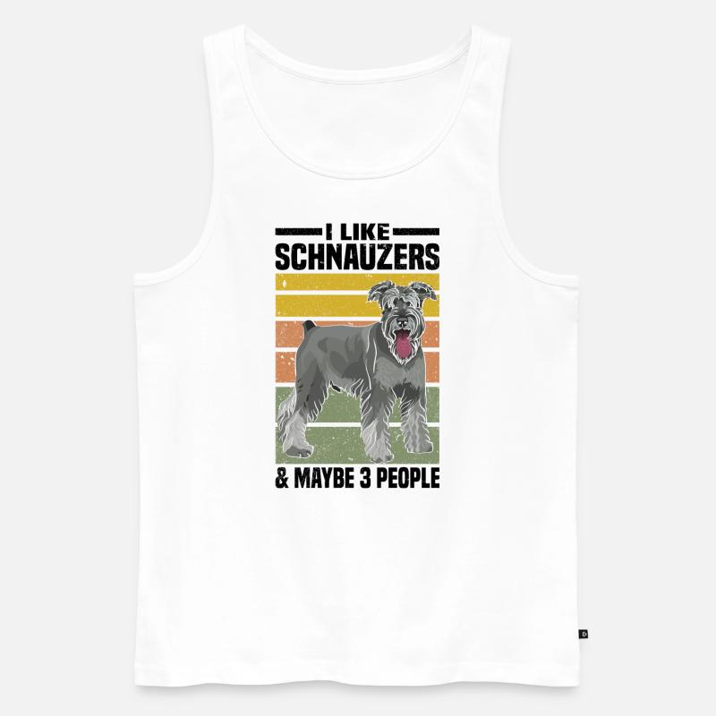 Schnauzer Hunderasse - Männer Premium Bio Tank Top - Weiß