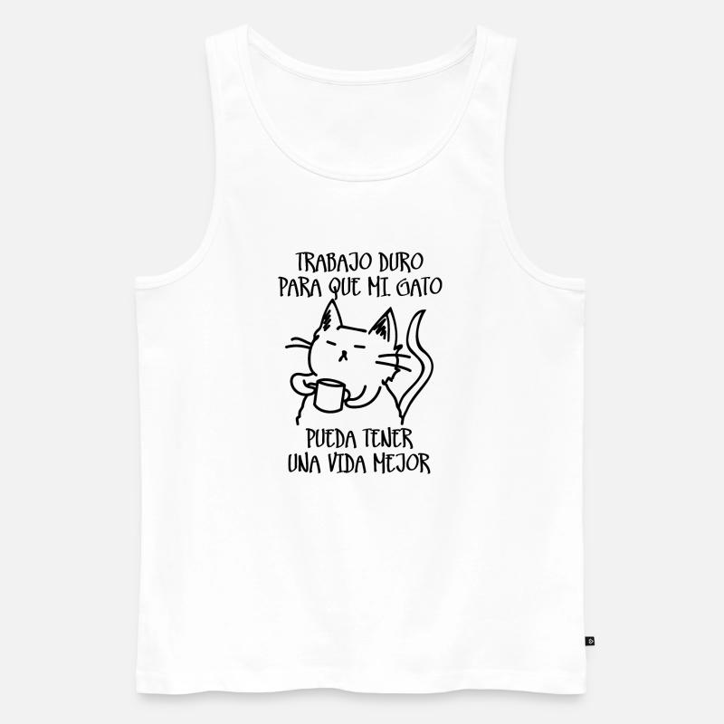 Harte Arbeit - Männer Premium Bio Tank Top - Weiß