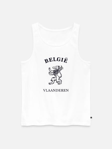 VLAANDEREN Belgien Belgium - Männer Premium Bio Tank Top - Weiß