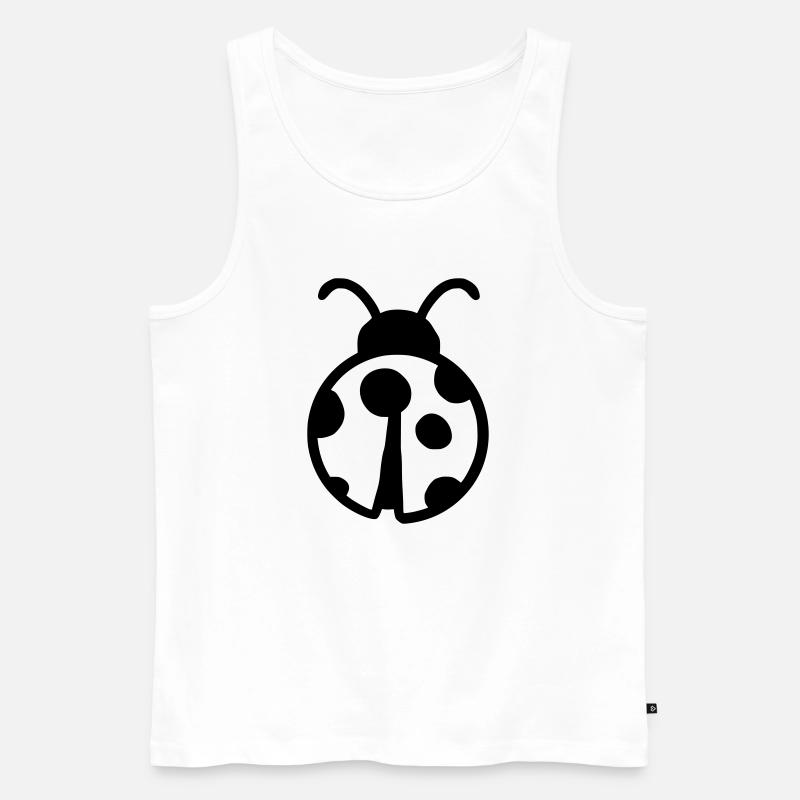 süßer Marienkäfer - Männer Premium Bio Tank Top - Weiß