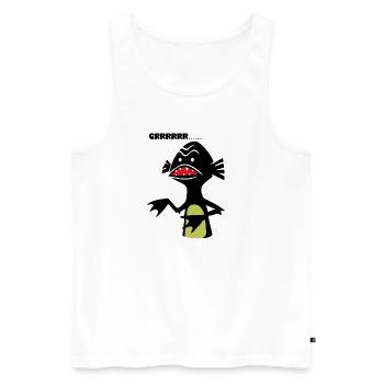 Monstre d’Eau - Débardeur bio Premium Homme - blanc - Devant - AI Model Male 178 light (178cm)