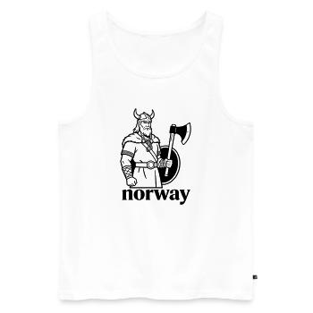 Norwegen - Männer Premium Bio Tank Top - Weiß - Vorne - Michal (187cm)