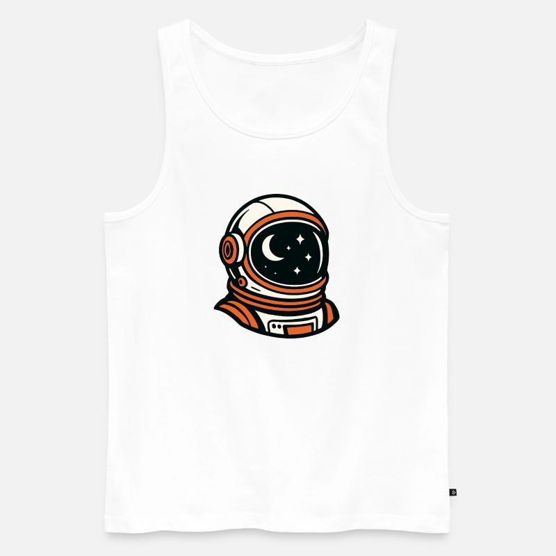 Astronaut am Nachthimmel - Männer Premium Bio Tank Top - Weiß