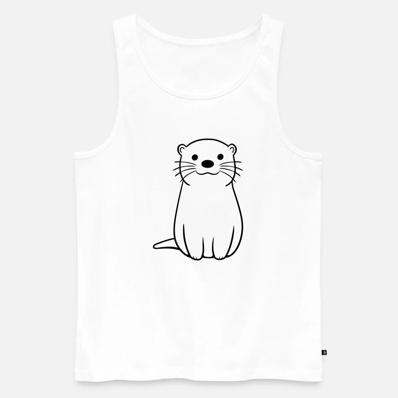 Otter - Männer Premium Bio Tank Top - Weiß