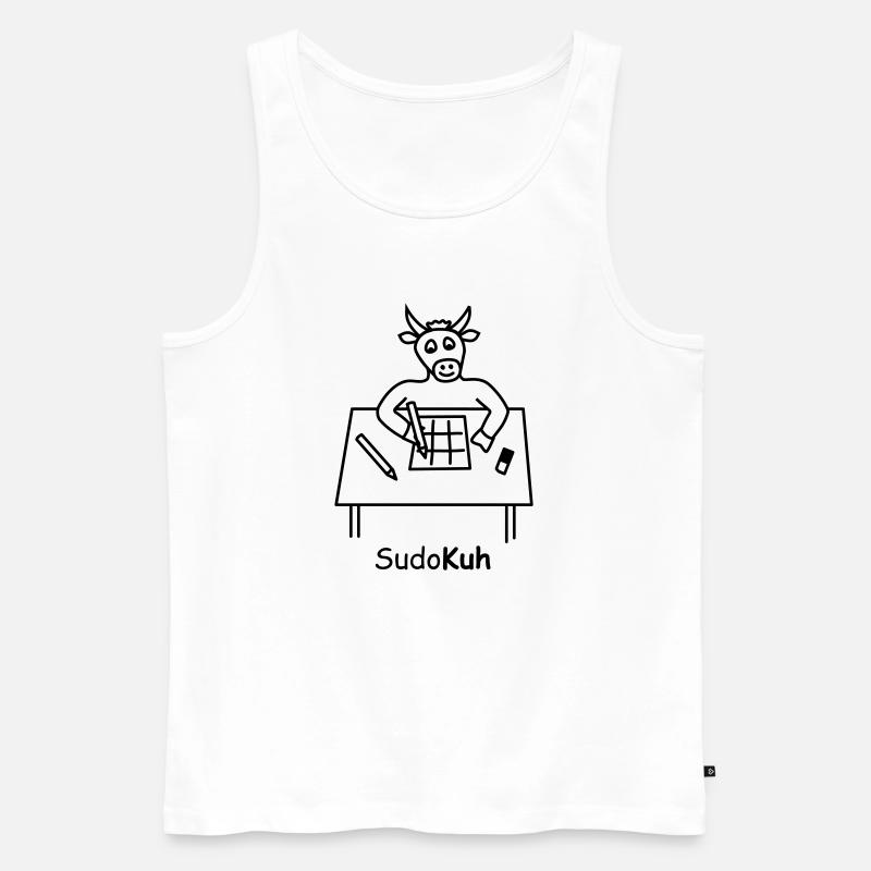 Sudo-Kuh - Männer Premium Bio Tank Top - Weiß
