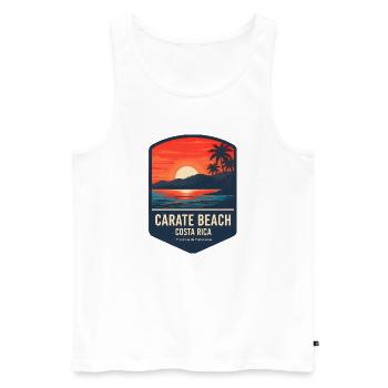 Carate Beach Costa Rica Puntarenas Sonnenuntergang - Männer Premium Bio Tank Top - Weiß - Vorne - Michal (187cm)