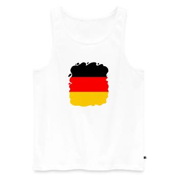 Drapeau de l’Allemagne Drapeau allemand Used Look Home - Débardeur bio Premium Homme - blanc - Devant - Michal (187cm)
