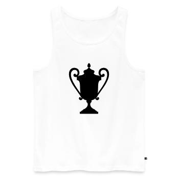 sport racing trophy - Männer Premium Bio Tank Top - Weiß - Vorne - AI Model Male 178 light (178cm)