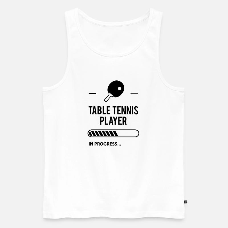 Table Tennis player - Männer Premium Bio Tank Top - Weiß
