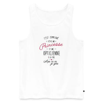 Princesse et opticienne - Débardeur bio Premium Homme - blanc - Devant - Michal (187cm)
