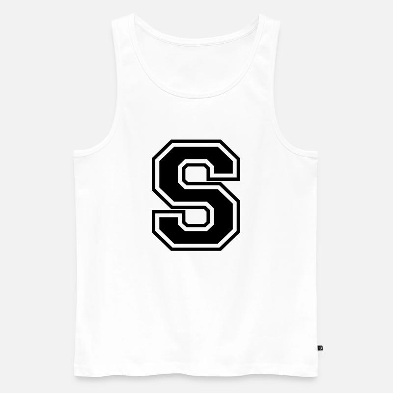 s - Männer Premium Bio Tank Top - Weiß