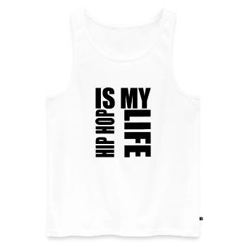 hip hop is my life - Männer Premium Bio Tank Top - Weiß - Vorne - Michal (187cm)