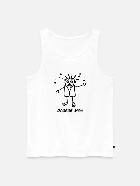 Raggae Man - Männer Premium Bio Tank Top - Weiß