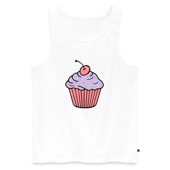 Cupcake - Débardeur bio Premium Homme - blanc - Devant - Michal (187cm)