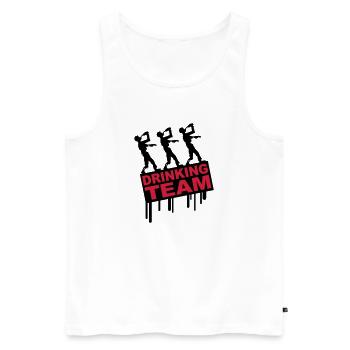Drunken Party Zombies Drinking Team - Men's Premium Organic Tank Top - white - Front - AI Model Male 178 light (178cm)