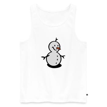 schneemann - Männer Premium Bio Tank Top - Weiß - Vorne - Michal (187cm)