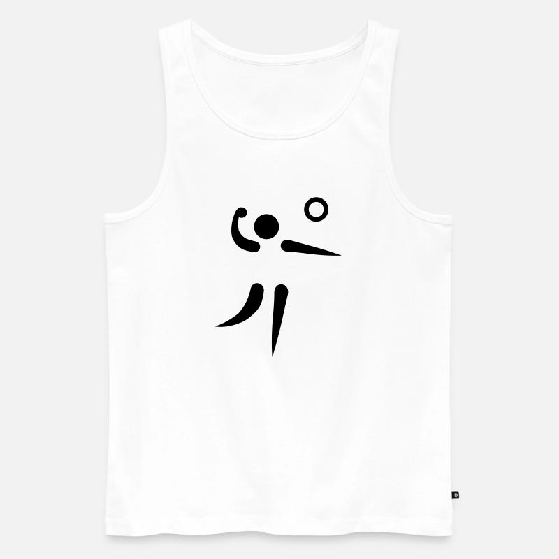 Faustball - Männer Premium Bio Tank Top - Weiß