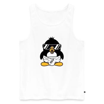 penguin baby child pacifier diaper sunglasses lu - Men's Premium Organic Tank Top - white - Front - Michal (187cm)