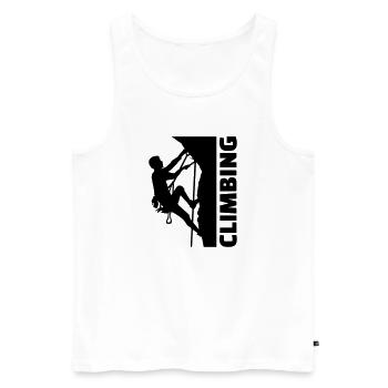 Climbing - Débardeur bio Premium Homme - blanc - Devant - Michal (187cm)