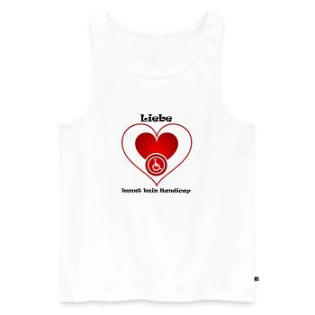 Liebe überwindet jedes Handicap - Männer Premium Bio Tank Top - Weiß - Vorne - Michal (187cm)