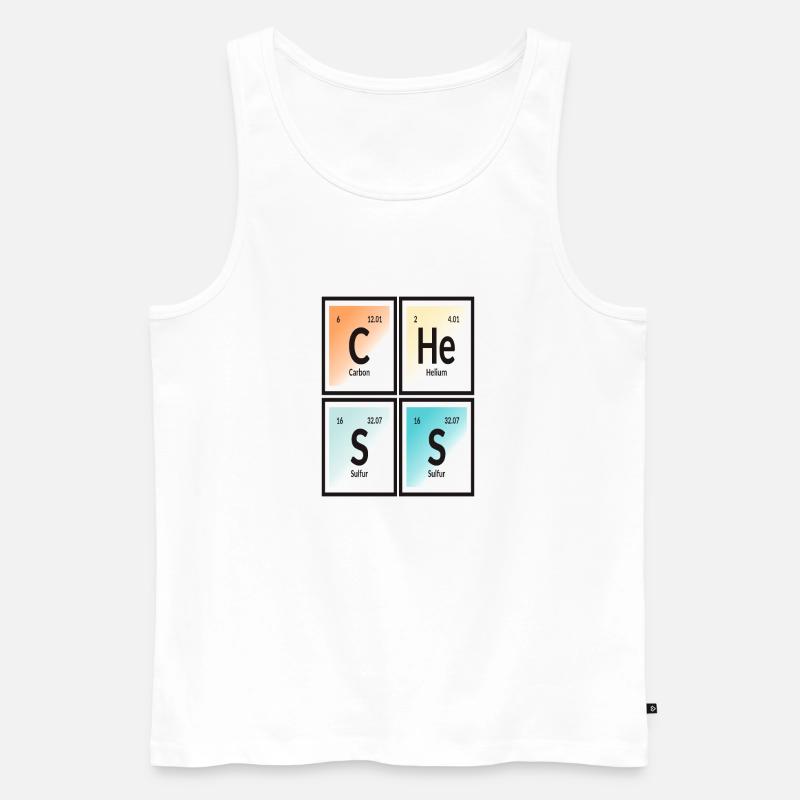 Schach | Periodensystem der Elemente - Männer Premium Bio Tank Top - Weiß