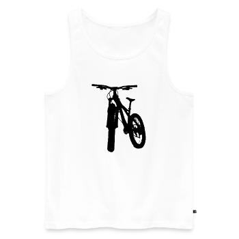 Fahrrad Vektor Mountainbike - Männer Premium Bio Tank Top - Weiß - Vorne - Michal (187cm)