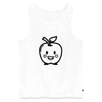 Cute Apple with Face Vector Gift Idea - Men's Premium Organic Tank Top - white - Front - Michal (187cm)