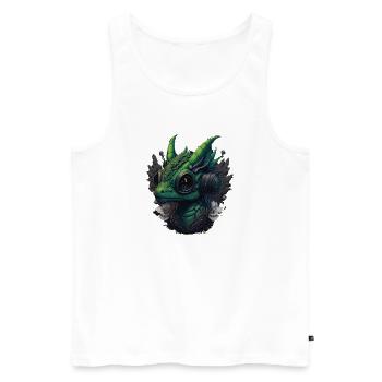 Babydragon Gamer Vintage, Super Cool - Débardeur bio Premium Homme - blanc - Devant - AI Model Male 178 light (178cm)