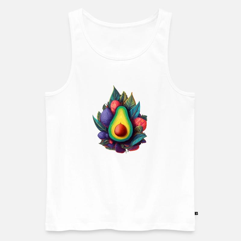 Avocado - Männer Premium Bio Tank Top - Weiß