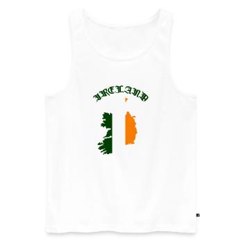 Pays de l’Irlande - Débardeur bio Premium Homme - blanc - Devant - Michal (187cm)