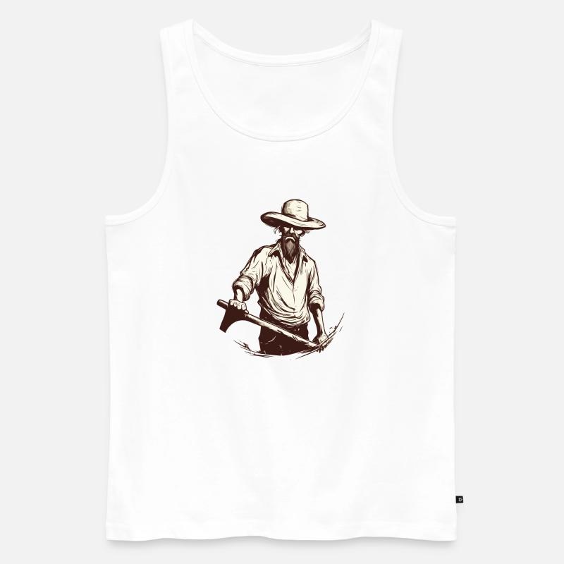 Wütender Bauer Nr. 2 - Männer Premium Bio Tank Top - Weiß