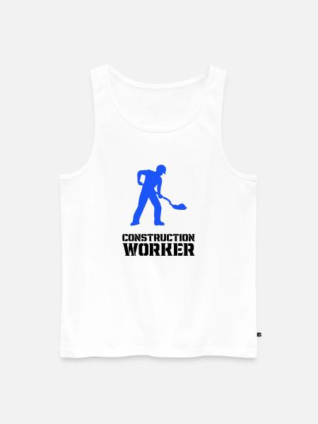 bauarbeiter baustelle worker - Männer Premium Bio Tank Top - Weiß