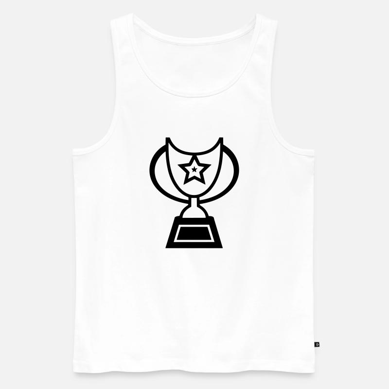 Trophäe - Männer Premium Bio Tank Top - Weiß