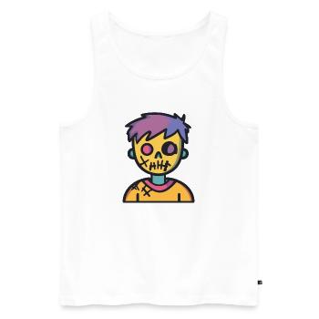 Zombie Halloween Creepy - Men's Premium Organic Tank Top - white - Front - Michal (187cm)