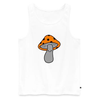 Pilz Champignon - Débardeur bio Premium Homme - blanc - Devant - Michal (187cm)