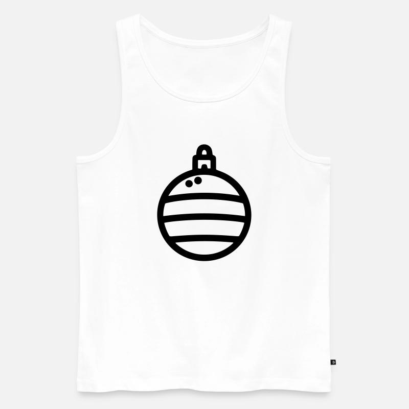 Weihnachtskugel - Männer Premium Bio Tank Top - Weiß