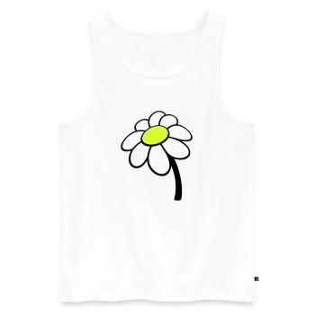 Petite Fleur Marguerite Blanche Décorative Belle Nature - Débardeur bio Premium Homme - blanc - Devant - Michal (187cm)