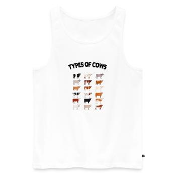 Types Of Cows Cattle Of The World Cow Cattle Cows - Men's Premium Organic Tank Top - white - Front - Michal (187cm)