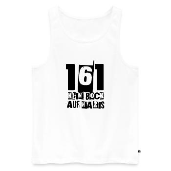 161 KEIN BOCK AUF NAZlS - Männer Premium Bio Tank Top - Weiß - Vorne - AI Model Male 178 light (178cm)