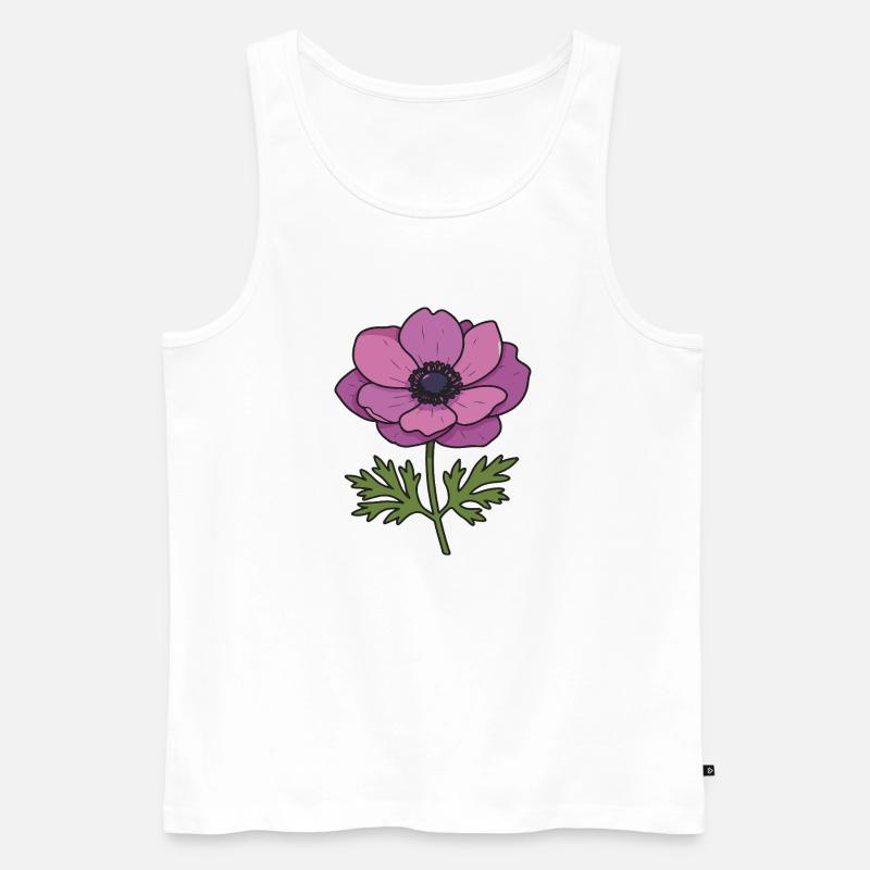 Anemonenblüte - Männer Premium Bio Tank Top - Weiß