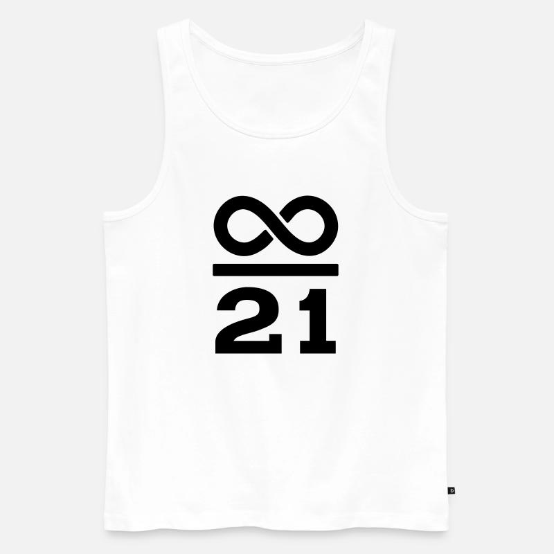 Bitcoin Sprüche Wertspeicher Unendlich 21 - Männer Premium Bio Tank Top - Weiß