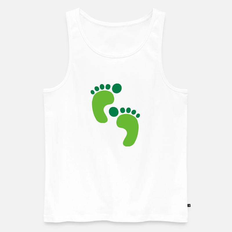 footprints2 - Männer Premium Bio Tank Top - Weiß